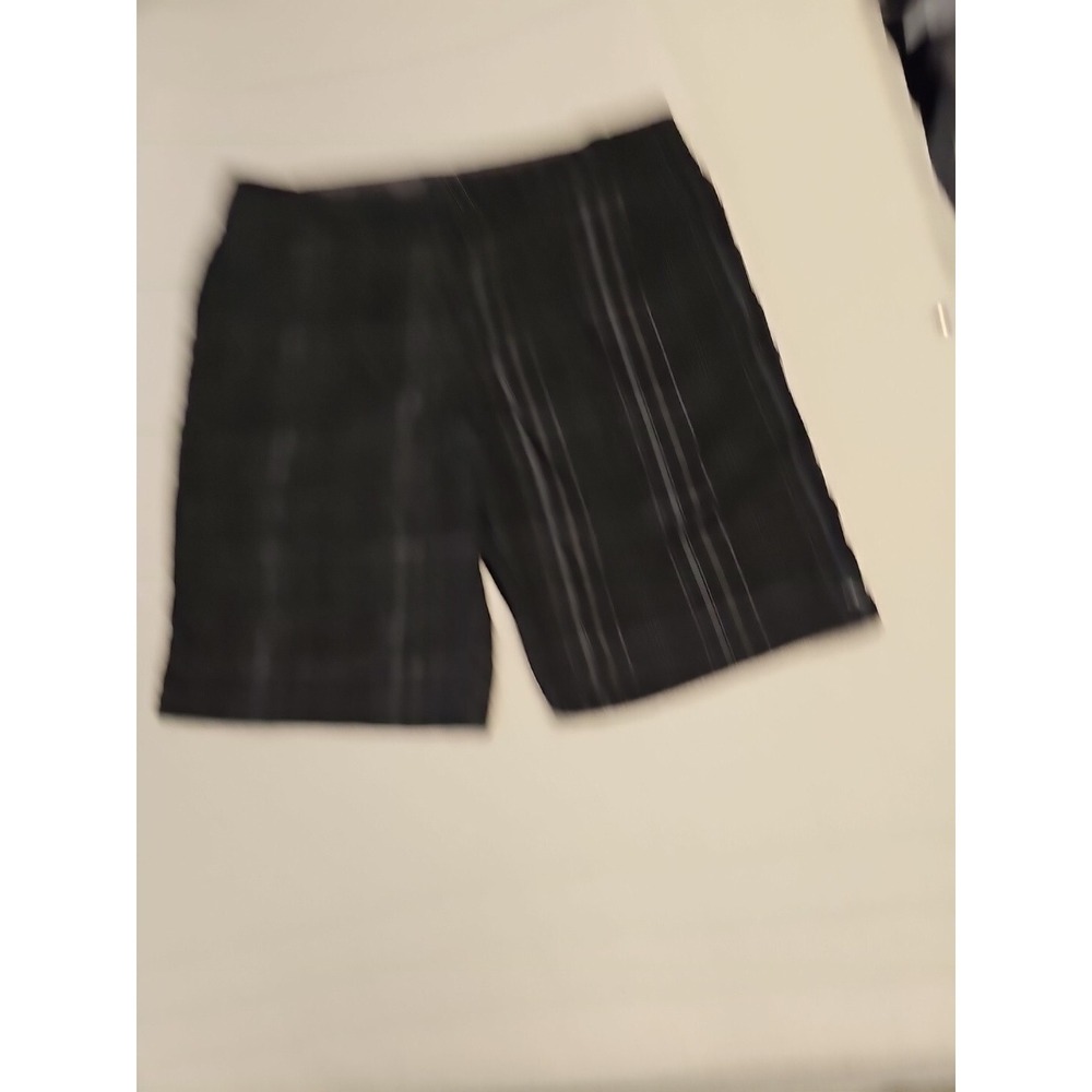 O'NEILL Casual Flat Front Shorts Size 36 Mens Black Plaid Golf Preppy Checked